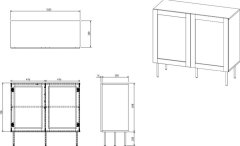 Halmar Komoda Juta 100 cm černá/hnědá