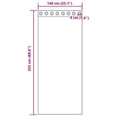 Vidaxl Voálové záclony s průchodkami 2 ks Fialová 140x225 cm