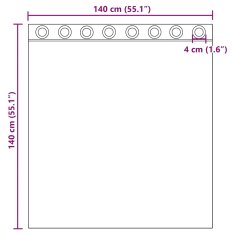 Vidaxl Voálové závěsy s průchodkami 2 ks růžové 140x140 cm