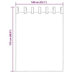 Vidaxl Voálové záclony s tyčovými kapsami 2 ks bílé
