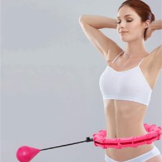 SOLFIT® Obruč na cvičení, Nejlepší cviky na zpevnění břicha | SPINSLIM Růžová