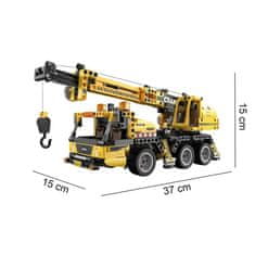 Cada Stavebnice CADA 3W1 Žlutý mobilní jeřáb - jeřábový naviják 658 kusů.