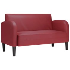 Vidaxl Loveseat Sofa Vínově červená 110 cm umělá kůže