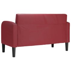 Vidaxl Loveseat Sofa Vínově červená 110 cm umělá kůže