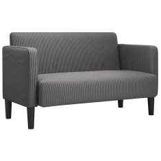 Vidaxl Loveseat Sofa tmavě šedé 109 cm manšestrová tkanina