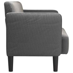 Vidaxl Loveseat Sofa tmavě šedé 109 cm manšestrová tkanina