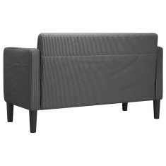 Vidaxl Loveseat Sofa tmavě šedé 109 cm manšestrová tkanina