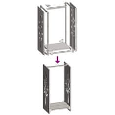 Vidaxl Stojan na palivové dřevo 40x30x80 cm povětrnostně odolná ocel