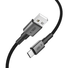 Tech-protect Ultraboost DNA kabel USB / USB-C 15W / 3A 25 cm, šedý