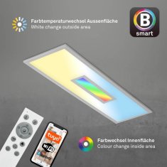 BRILONER BRILONER CCT svítidlo LED panel, RGB centrální světlo, 100 cm, 28 W, 3000 lm, stříbrná BRILO 7398-014