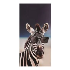 GORDON H93 Plážová osuška rychleschnoucí z mikrovlákna, zebra, 100 x 180 cm