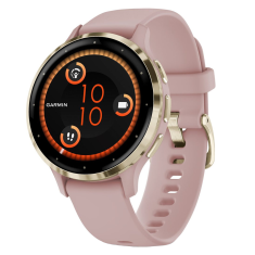 Garmin Chytré hodinky Venu 3S, Cream Gold/Dust Rose Silicon band