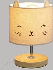 Dekorstyle Dětská noční lampa CAT krémová