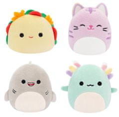 SQUISHMALLOWS Micromallows 4Pack - Axolotl, Kočka, Taco, Žralok