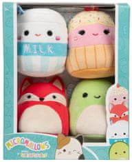 SQUISHMALLOWS Micromallows 4Pack - Liška, Želva, Mlíčko, Dortík