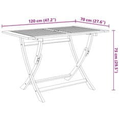Vidaxl 5dílný skládací zahradní jídelní set masivní akáciové dřevo
