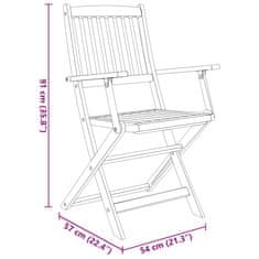 Vidaxl 5dílný skládací zahradní jídelní set masivní akáciové dřevo