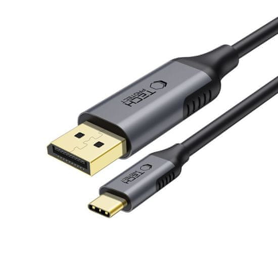 Tech-protect Ultraboost kabel USB-C / DisplayPort 1.4 8K 1.8m, černý