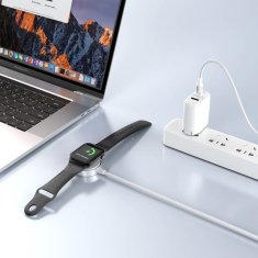 Tech-protect MC02 magnetická nabíječka na Apple Watch USB-C 1m, bíla