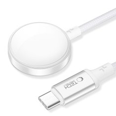 Tech-protect MC02 magnetická nabíječka na Apple Watch USB-C 1m, bíla