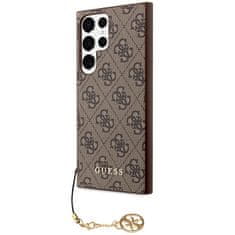 Guess GUHCS23LGF4GBR hard silikonové pouzdro Samsung Galaxy S23 ULTRA 5G Brown 4G Charms Collection