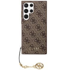 Guess GUHCS23LGF4GBR hard silikonové pouzdro Samsung Galaxy S23 ULTRA 5G Brown 4G Charms Collection