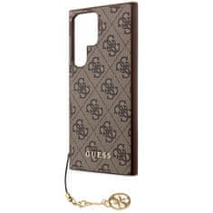 Guess GUHCS23LGF4GBR hard silikonové pouzdro Samsung Galaxy S23 ULTRA 5G Brown 4G Charms Collection