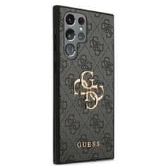 Guess GUHCS22L4GMGGR hard silikonové pouzdro Samsung Galaxy S22 ULTRA 5G grey 4G kovové logo