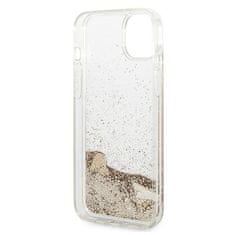 Guess GUOHCP14MGLHFLGO hard silikonové pouzdro iPhone 14 PLUS 6.7" gold Glitter Charms