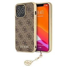 Guess GUHCP13LGF4GBR hard silikonové pouzdro iPhone 13 / 13 Pro 6.1" brown 4G Charms Collection