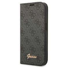 Guess GUBKP14SHG4SHK hard silikonové pouzdro iPhone 14 6.1" black book 4G Vintage Gold Logo