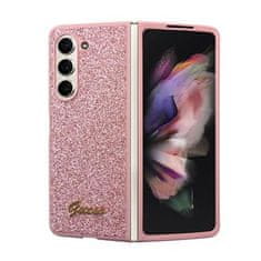 Guess hard kryt na Samsung Galaxy Z Fold 5 Pink Glitter Flakes Metal Logo