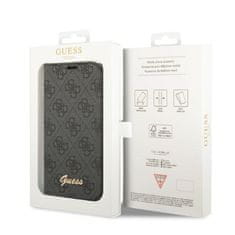 Guess GUBKP14SHG4SHK hard silikonové pouzdro iPhone 14 6.1" black book 4G Vintage Gold Logo