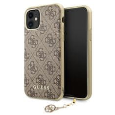 Guess GUHCN61GF4GBR hard silikonové pouzdro iPhone 11 brown 4G Charms Collection