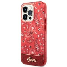 Guess GUHCP14XHGBNHR hard silikonové pouzdro iPhone 14 PRO MAX 6.7" red Bandana Paisley