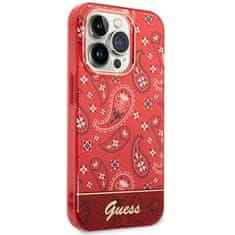 Guess GUHCP14XHGBNHR hard silikonové pouzdro iPhone 14 PRO MAX 6.7" red Bandana Paisley