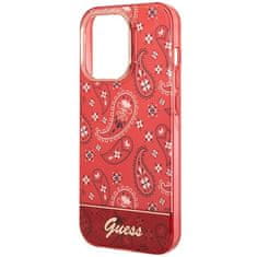 Guess GUHCP14XHGBNHR hard silikonové pouzdro iPhone 14 PRO MAX 6.7" red Bandana Paisley