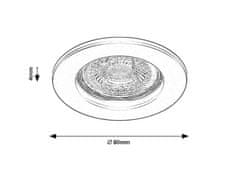 Rabalux  Zápustné bodové svítidlo Spott relight 1x25W | GU5,3 - kruhové černé