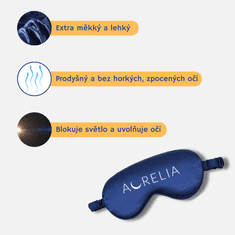 AureliaDream Saténová spací maska na oči, měkká, lehká maska na oči s elastickým páskem pro noční spánek, cestování a zdřímnutí, hypoalergenní, s úložným sáčkem, SleepMask