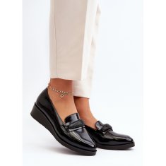 Vinceza Dámské lakované polobotky Loafer Black velikost 41