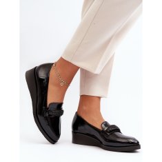 Vinceza Dámské lakované polobotky Loafer Black velikost 41