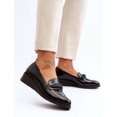 Vinceza Dámské lakované polobotky Loafer Black velikost 41