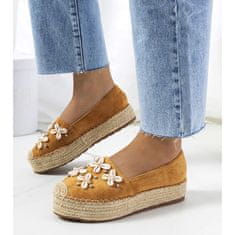 Hnědé espadrilky na platformě velikost 39