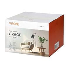 Orno Stojací lampa Orno Virone GRACE LS-3/B, E27, max.18W, černá