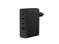 Univerzální USB nabíječka Natec GaN 100W, 3X USB-C, 1X USB-A, Černá