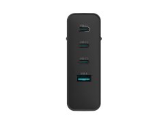 Univerzální USB nabíječka Natec GaN 100W, 3X USB-C, 1X USB-A, Černá