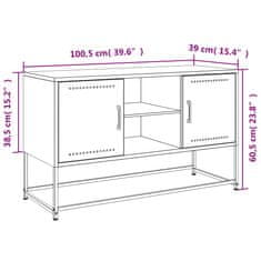 Vidaxl TV skříňka hořčicově žlutá 100,5 x 39 x 60,5 cm ocel