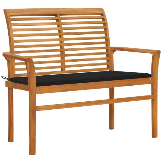 Vidaxl Zahradní lavice s poduškou 112 cm masivní teak