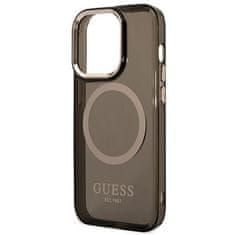 Guess GUHMP14LHTCMK hard silikonové pouzdro iPhone 14 PRO 6.1" black Gold Outline Translucent MagSafe