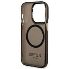 Guess GUHMP14LHTCMK hard silikonové pouzdro iPhone 14 PRO 6.1" black Gold Outline Translucent MagSafe